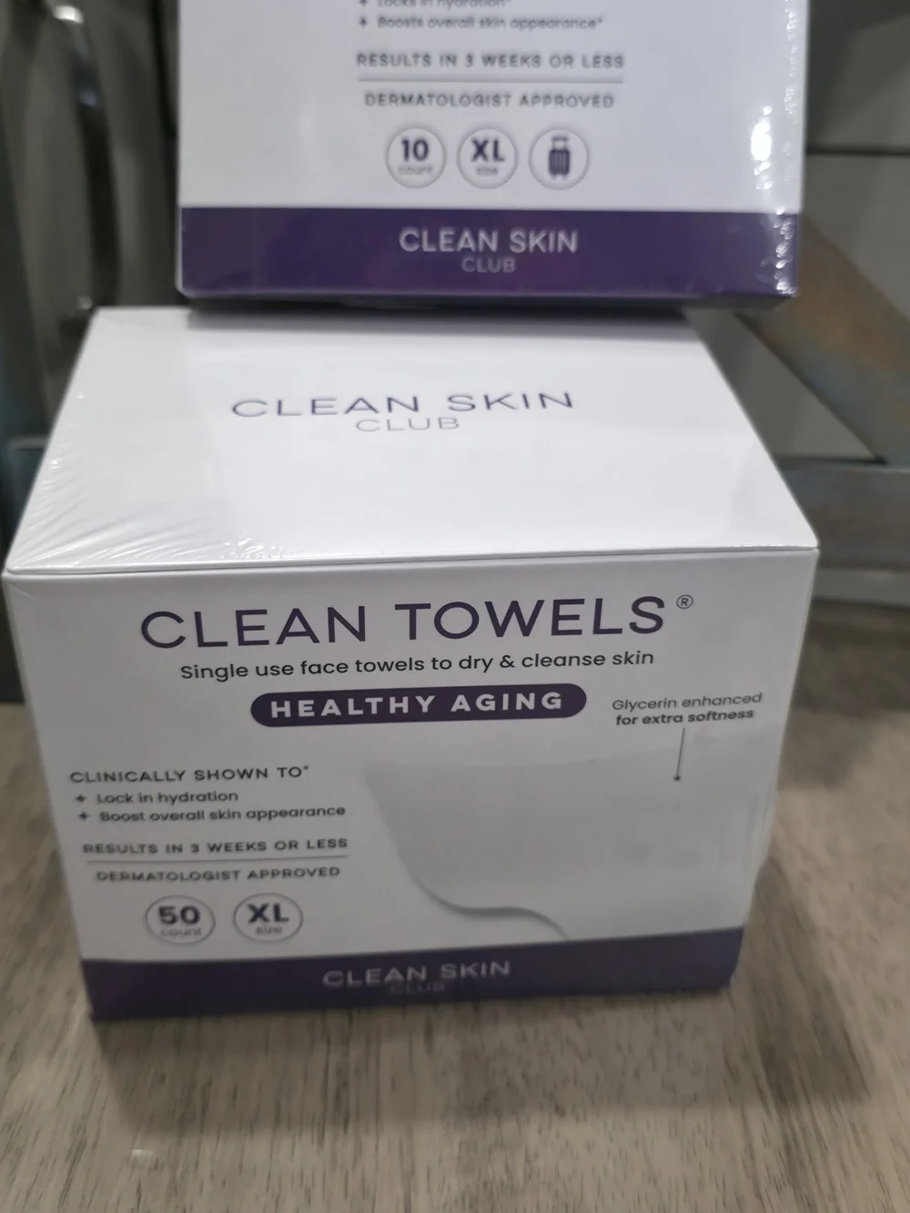 Clean Towels Reusable Face Cloths - XL HEALTHY AGING 50 +10 Travel